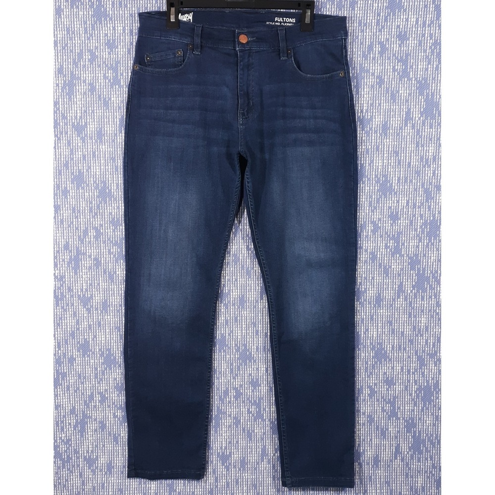 Mugsy Fultons Jeans Mens 34 x 32 Denim Blue Cotton Blend Stretch FLX3NFU